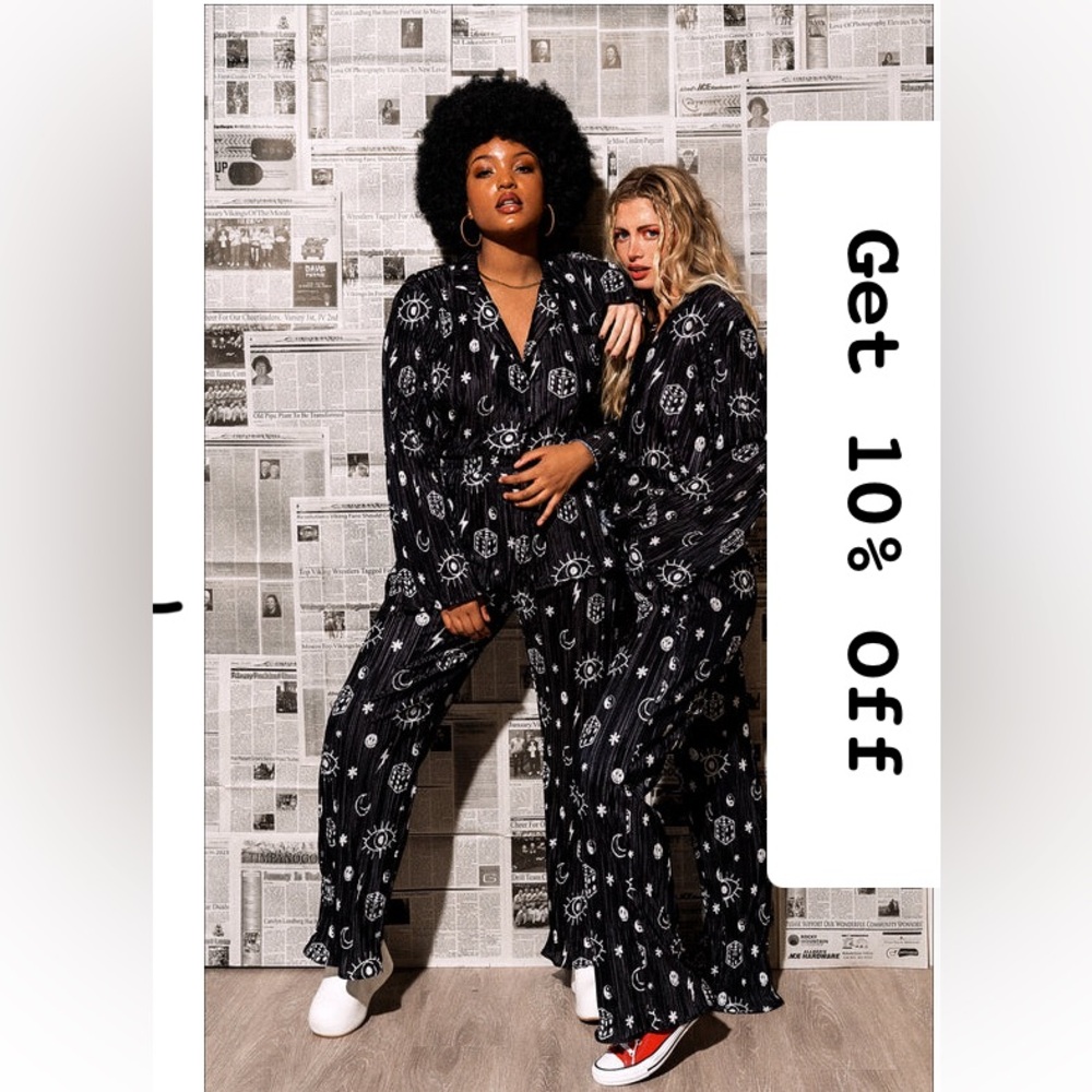 LALA Original: Long Sleeve Plisse Set in What’s Your Sign